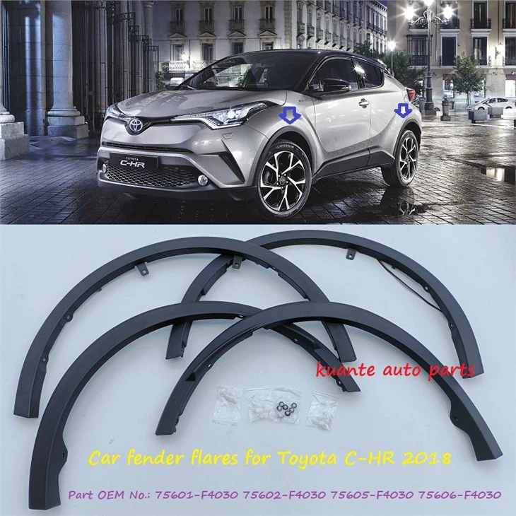 Parafanghi completi per Toyota CHR 2018 75601-F4030 75602-F4030 75605-F4030 75606-F4030